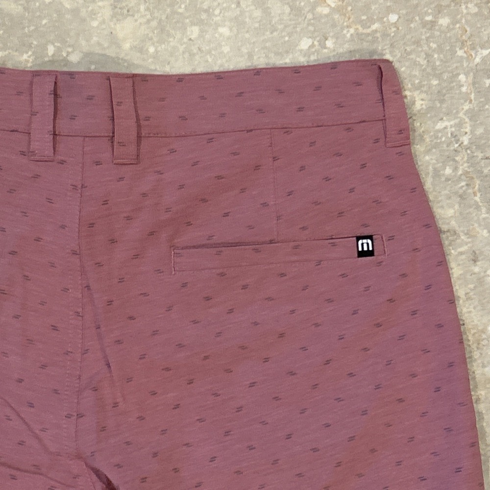 Travis Mathew Manzanillo Shorts Mens 30x9 Heather Earth Red Golf Stretch Comfort